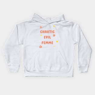 chaotic evil femme Kids Hoodie